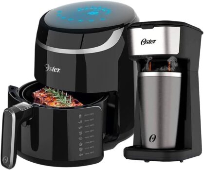 Kit Fritadeira Black Digital e Cafeteira 2Day Inox Oster - 220V