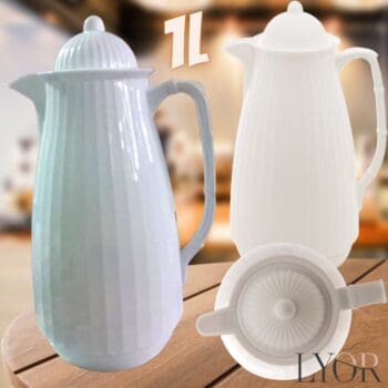 Lyor Garrafa Térmica Bambu Branca 1L