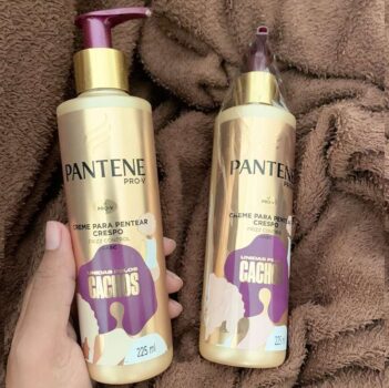 Pantene - Creme de Pentear Cachos, Frizz Control, de Cabelo Cacheado, Cachos 3C e 3ABC, 225 ml
