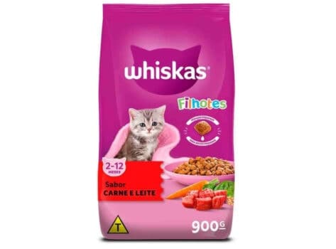 Ração Whiskas Carne e Leite Gatos Filhotes 900 g