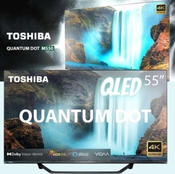 Smart Tela DLED 55'' 4K Toshiba 55M550KB VIDAA 3 HDMI 2 USB Wi-Fi - TB001