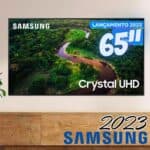 Smart TV 65” UHD 4K LED Crystal Samsung 65CU8000 - Lançamento 2023 Wi-Fi Bluetooth Alexa 3 HDMI