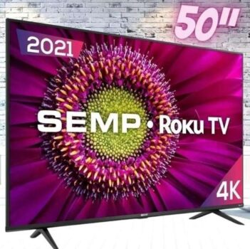 Smart TV Semp TCL 50 Polegadas Roku LED UHD 4K RK8500, 4 HDMI, 1 USB, Wi-Fi, Bivolt, Preto - 50RK8500