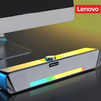 Soundbar Sem Fio Lenovo TS33, RGB, Bluetooth 5.0