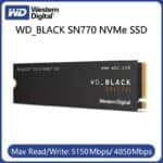 SSD M.2 NVMe WD Caviar Black SN770, 2TB, Gen 4