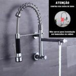 Torneira Gourmet Prizi Cheff Parede com Spray