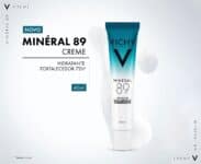 Vichy Minéral 89, Creme Hidratante Facial com Acido Hialuronico, Esqualano, Vitamina B3 e Minerais