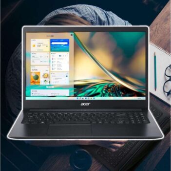 ACER Notebook A315-34-C2BV Celeron 4GB 128 W11H Preto, Modelo: NX.HRNAL.007