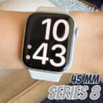 Apple Watch Series 8 (GPS), Smartwatch com caixa meia-noite de alumínio – 45 mm • Pulseira esportiva meia-noite – Padrão