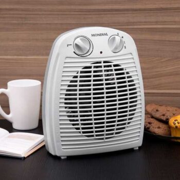 Aquecedor de Ambiente Mondial A-08 com Controle de Temperatura - Cinza