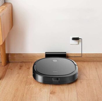 Aspirador de Pó Robô 1200 Midea, 40W, até 100 Minutos de Autonomia, Reservatório de 800 ML, ‎Bateria Recarregável, Bivolt, Preto, VRA21PB