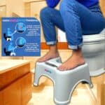 Banquinho de Cócoras Ergonomico Vaso Sanitário Apoio de Pés Para Evacuar EASYPOOP, Suporte de Celular Exclusivo, Pés Antiderrapantes, Original