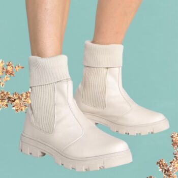Bota Chelsea Look Fashion Tratorada Feminina