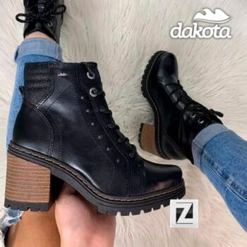 Bota Coturno Dakota Tachas Tratorada Feminina