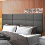 Cabeceira para cama casal 1,40 Dubai Cores (CINZA)