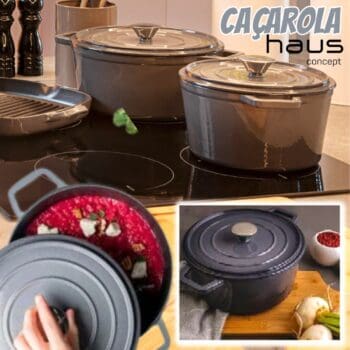 Caçarola Sauté Cinza, 20Cm, 20x10,7cm, 2,5L, Haus Concept