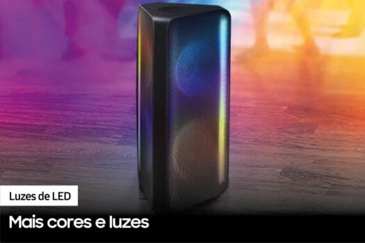 Caixa de Som Samsung Sound Tower MX-ST45B 160W RMS Bluetooth Bateria até 12 horas IPX5 Bi-Direcional