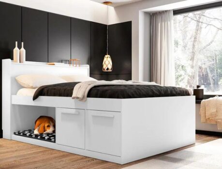 Cama de Casal Pet Framar Puppy com Baú, Prateleira e Cabeceira
