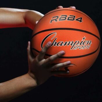 Champion Sports Bola de basquete de nylon resistente oficial