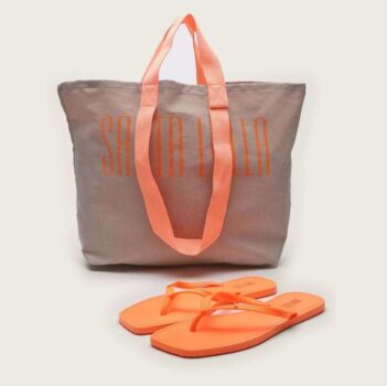 Chinelo Santa Lolla Logo Laranja