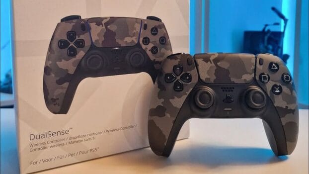 Controle joystick sem fio Sony PlayStation DualSense CFI-ZCT1 gray camouflage