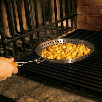 Frigideira Inox Para Grelhar 2 em 1, Mor