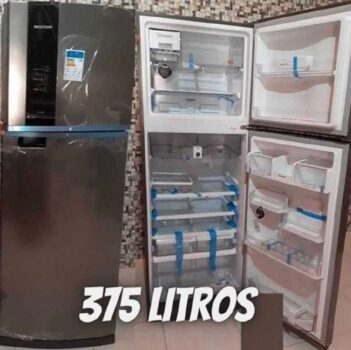 Geladeira Brastemp Frost Free Duplex 375 litros cor Inox com Espaço Adapt - BRM45JK