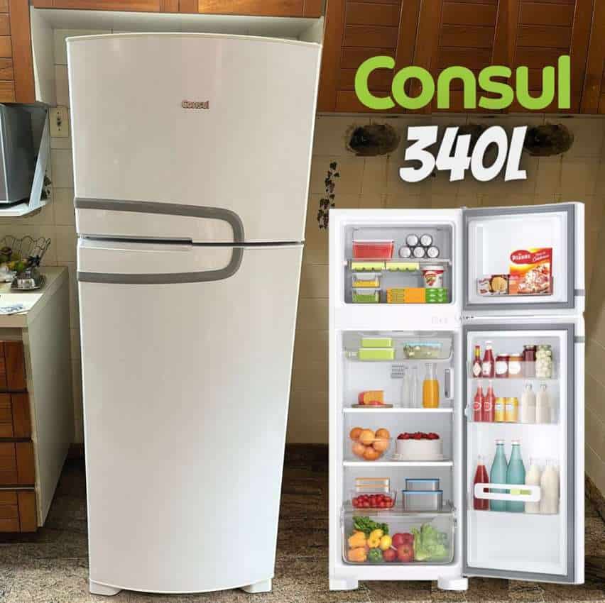 Geladeira Consul Frost Free CRM39AB Duplex com Prateleiras Altura Flex Branca - 340L