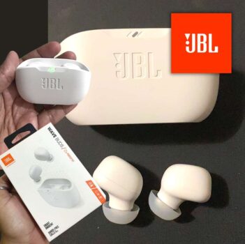 JBL, Fone de Ouvido Sem Fio, Bluetooth, Wave Buds TWS - Branco