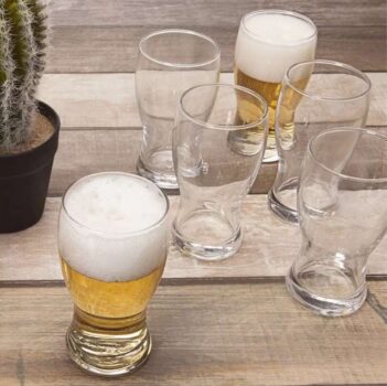 Jogo de Copos de Vidro para Cerveja 220ml - 6 Peças Nadir Frevo