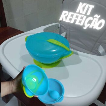 Kit Refeição com Colher, Buba, Azul