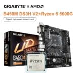 Kit Ryzen 5 5600G + Placa Mãe B450M DS3H V2