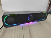 Knup Caixa De Som Gamer Pc Tv Notebook Com Led Rgb P2 Usb Potente, preto, KP-RO803