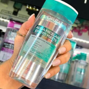 L'Oréal Paris Água Micelar Efeito Matte Solução de Limpeza Facial 5 em 1, 200ml