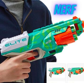 Lança Dardos Nerf Elite Disruptor Verde, com Tambor Giratório para 6 Dardos - F2532 - Hasbro - Exclusivo Amazon