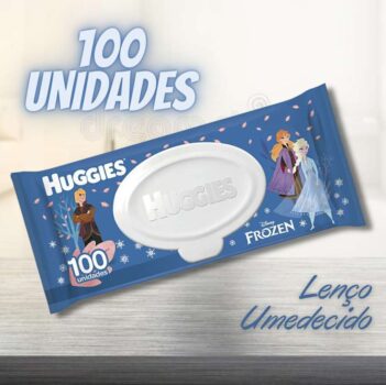 Lenço Umedecido Huggies Frozen Ed. Limitada, 100 unidades, Huggies