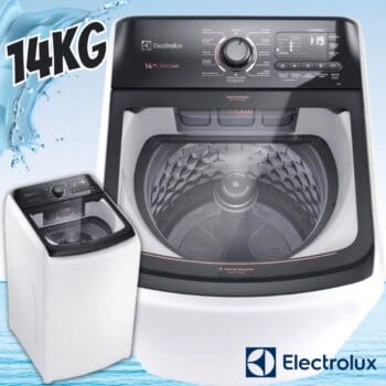 Máquina de Lavar Electrolux 14kg Branca Perfect Care com Cesto Inox e Jatos Poderosos (LEJ14)
