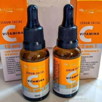 Max Love Sérum Facial Vitamina C, 10 em 1, Pele Hidratada, Macia e Iluminada, 30ml
