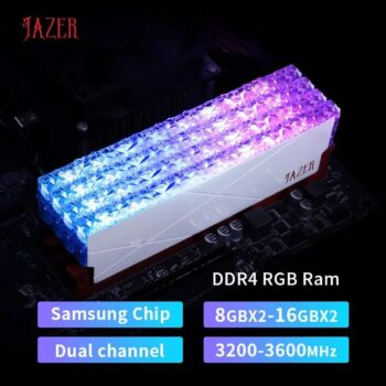 Memória Ram Jazer DDR4 RGB 2x8GB 3600Mhz