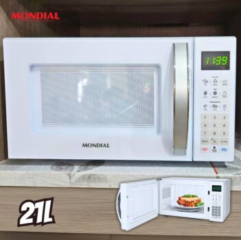 Micro-Ondas, Mondial, Branco, 1200W, 110V - MO-01-21-W