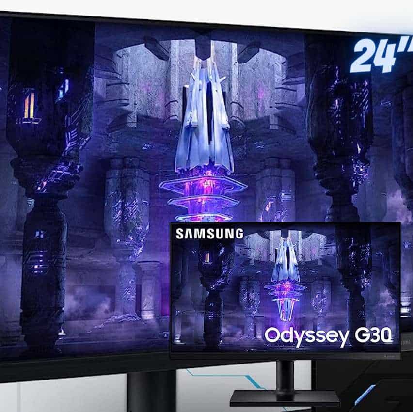 Monitor Samsung Odyssey G30 LS24BG300ELMZD 24″ Full HD Va 144Hz FreeSync Preto