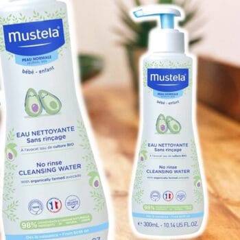 Mustela Água de Limpeza sem Enxágue 300ml - Água micelar infantil Rosto e Corpo, Vegana, Fórmula Biodegradável com 98% de ingredientes de origem natural - Mustela Bebê e Criança