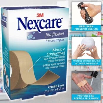 Nexcare, 3M, Fita Flex à Prova d´Água, 25mm x 4.5m, Bege