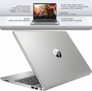 Notebook HP Intel Core i5 8GB 256GB SSD 15,6” - Windows 11 G8