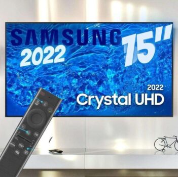 Samsung Smart TV Crystal UHD 4K 75BU8000 2022, Painel Dynamic Crystal Color, Design Slim 75"