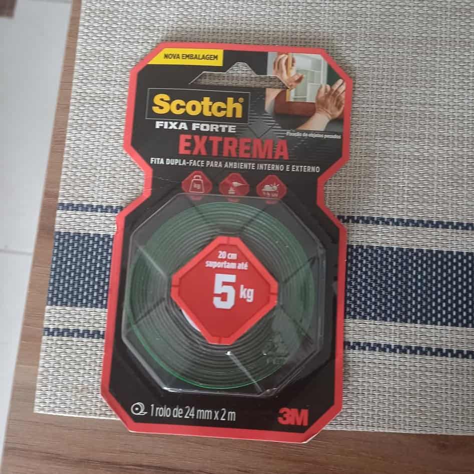 Scotch, 3M, Fixa Forte, Fita Dupla Face, Fixação Extrema, 24mm x 2m