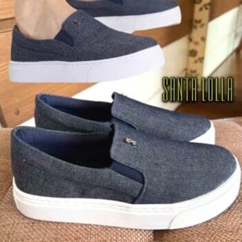 Slip On Santa Lolla Jeans Logo Feminino