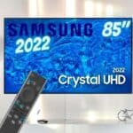 Smart TV Samsung 85" Crystal UHD 4K UN85BU8000GXZD 2022 Dynamic Crystal Color Design Air Slim