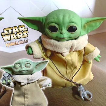 STAR WARS Figura The Child (Baby Yoda) Animatronic Inspirado na Série The Mandalorian - F1119 - Hasbro, Verde e bege