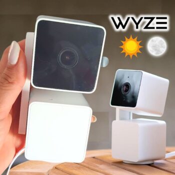 WYZE Cam Pan V3 Interior/Exterior Classificação Ip65 1080P Pan/Inclinar/Câmera De Segurança Residencial Inteligente Wi-Fi Com Ampliação Com Cor Visão Noturna, Áudio Bidirecional,Branco